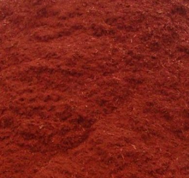 Dyed red mulch